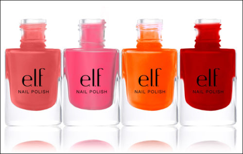 e.l.f. Nail Polish Coral Dream, Flirty Fuchsia, Party Peach, Smokin Hot