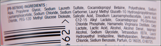 Neutrogena Pink Grapefruit Ingredients