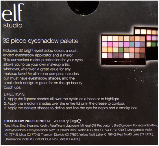 e.l.f. 32 Piece Brights Eyeshadow Palette