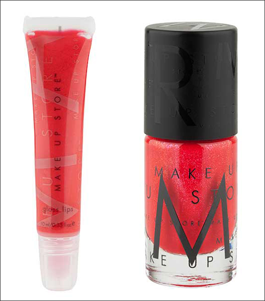 Make Up Store Collection Red Passion Gloss Lips Love / Nail Polish Renee