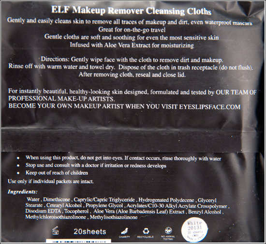 e.l.f. Studio Makeup Remover Cleansing Cloths