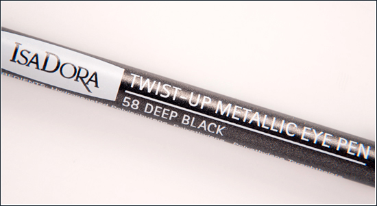 IsaDora  Twist-Up Metallic Eye Pen Deep Black (58)