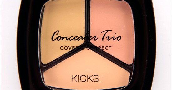 KICKS CONCEALER TRIO COVER & CORRECT RECENSION, SWATCHES, BILDER