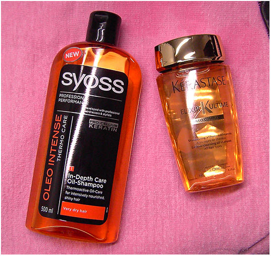 Kerastase Elixir Ultime & Syoss Oleo Intense Shampoo
