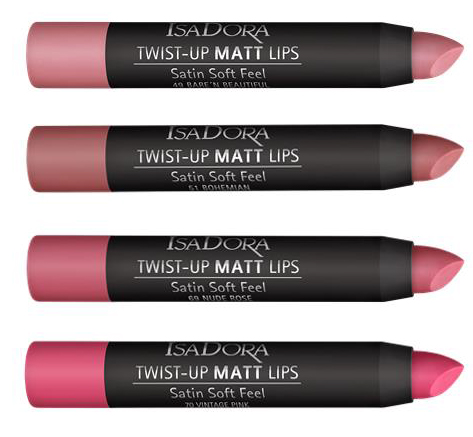 IsaDora-Twist-Up-Matt-Lips-49-Bare-N-Beautiful-51-Bohemian-69-Nude-Rose-70-Vintage-Pink