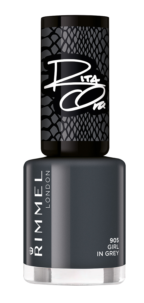 Rimmel Shades of Black Rita Ora 905 Girl in Grey 60 Seconds Nail Polish