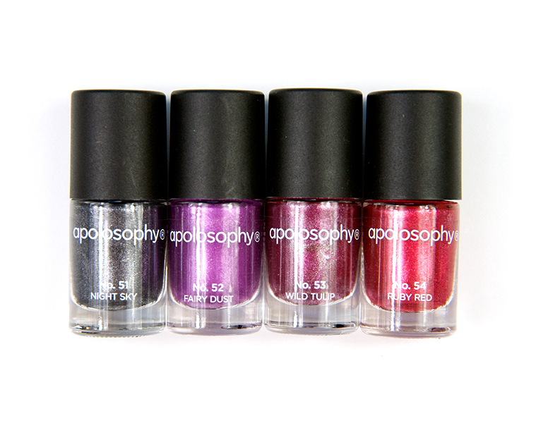 Apolosophy Limited Edition Nail Polish Ruby Red Fairy Dust Night Sky Wild Tulip001