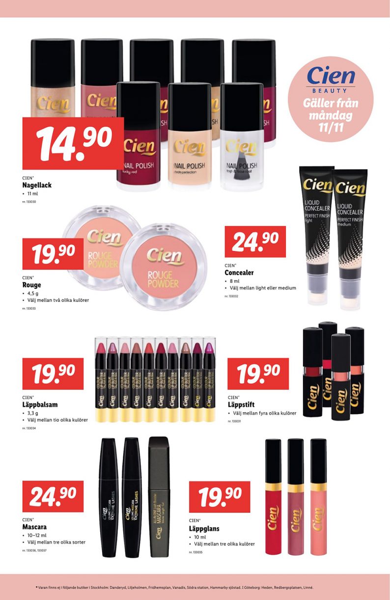 Cien Cosmetics Fall Autumn 2019