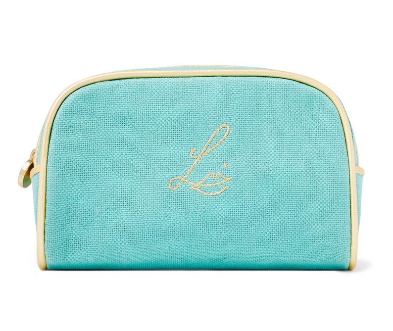 Lisa Eldridge Summer Linen Pouch Holly Golightly Tiffany Blue