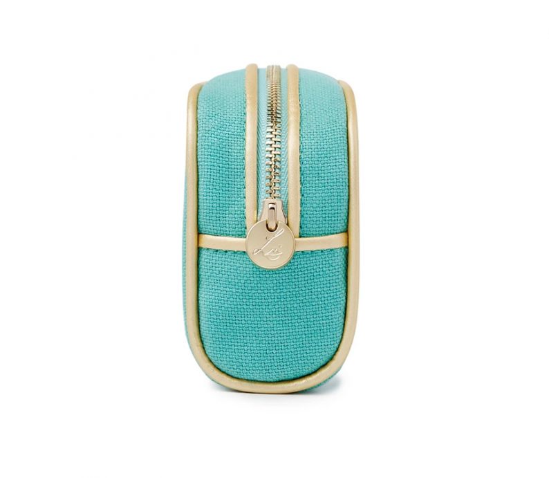 Lisa Eldridge Summer Linen Pouch Holly Golightly Tiffany Blue001