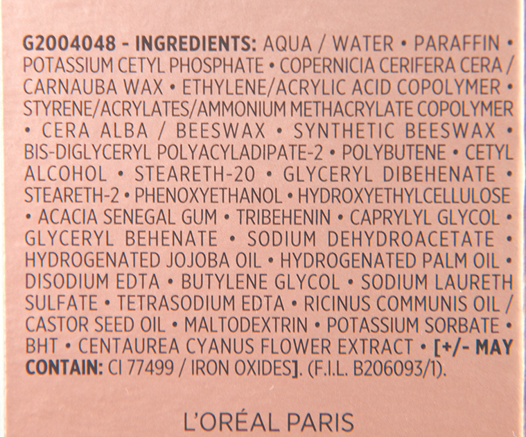 Loreal Paris Paradise Extatic Mascara Ingredients