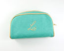 Lisa Eldridge Aquamarine Linen Makeup Bag