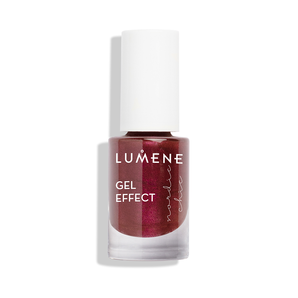 Lumene Nordic Chic Nail Polish Gel Effect 73 Berry Sparkle