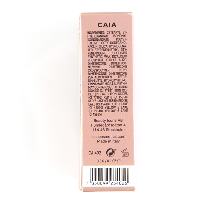 CAIA Matte Lipstick Ingredienser
